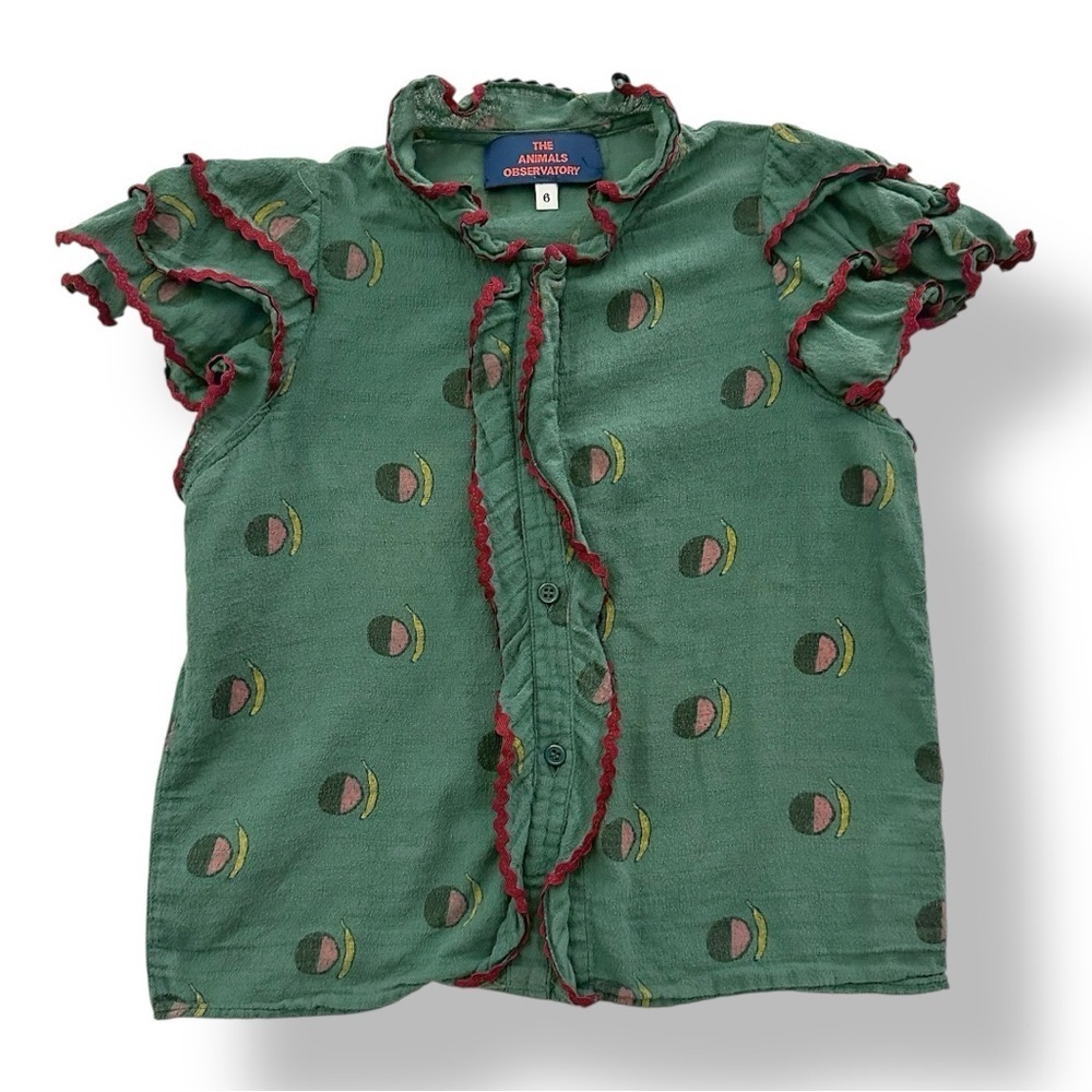 The Animals Observatory | Ruffle Button Up Blouse (6 yrs) - Picture 2 of 8